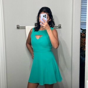 Mint Green Mini Flare Dress